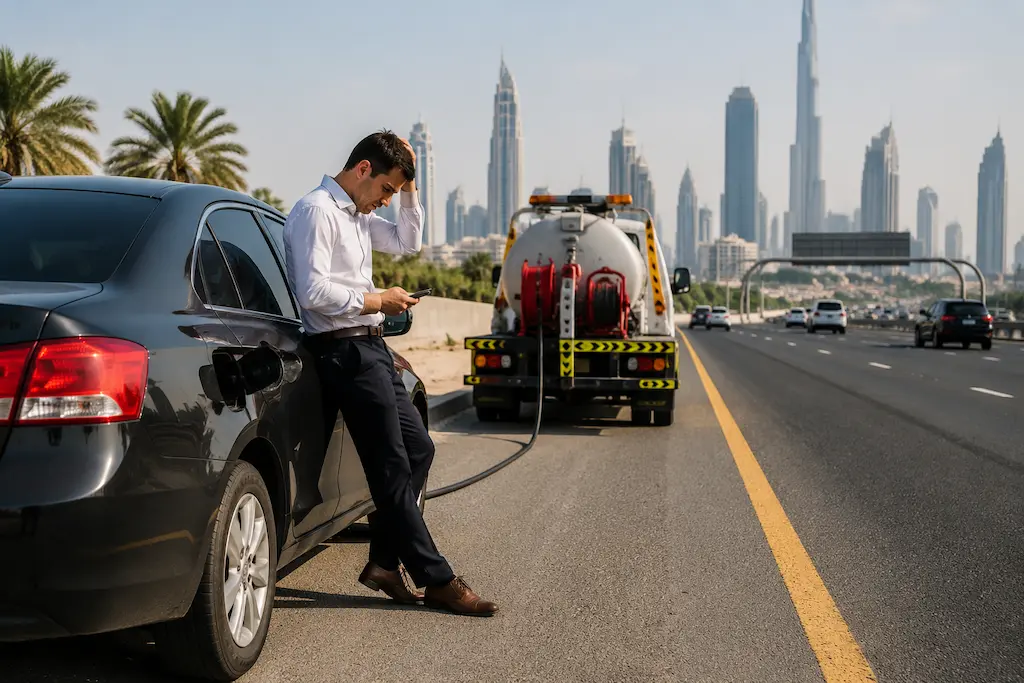 Is There an RTA Fine for Running Out of Fuel on a Dubai Highway